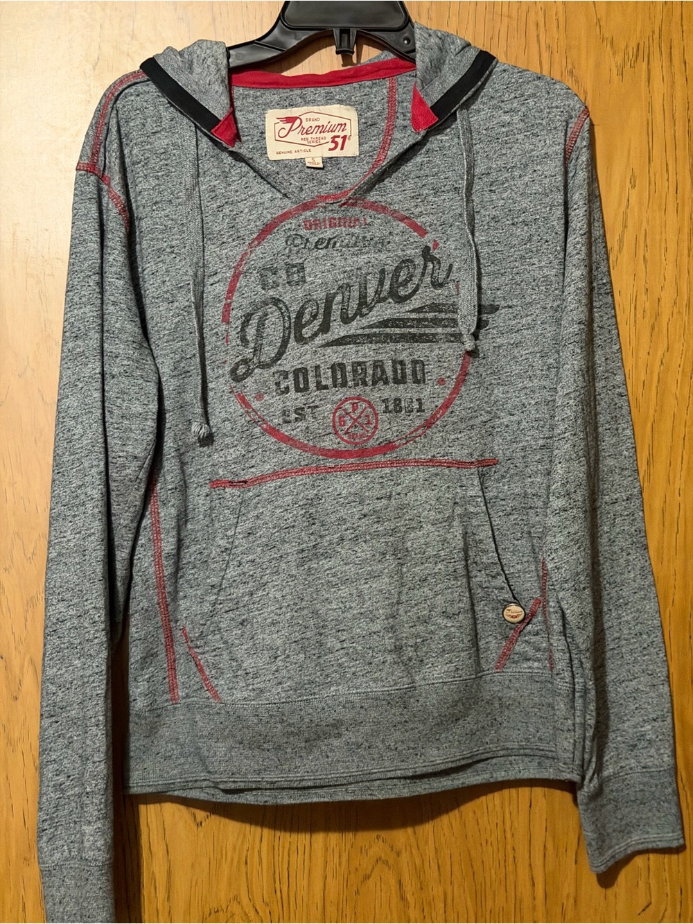 Men’s Gray Denver Graphic Hoodie Sweater